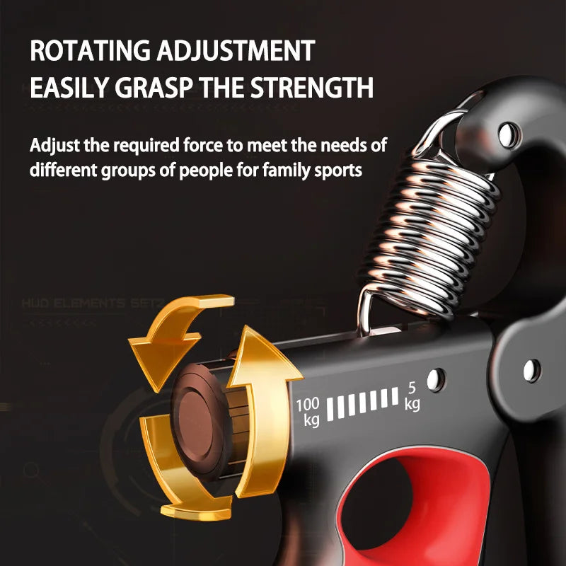 Adjustable Grip Strengthener - 5-150Kg Wrist Expander for Muscle Recovery & Hand Strength Fitness