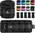 Adjustable Ankle Weights with Removable Weights - Perfect for Jogging, Gymnastics, Aerobics & Physical Therapy (1-20 LBS Pair)