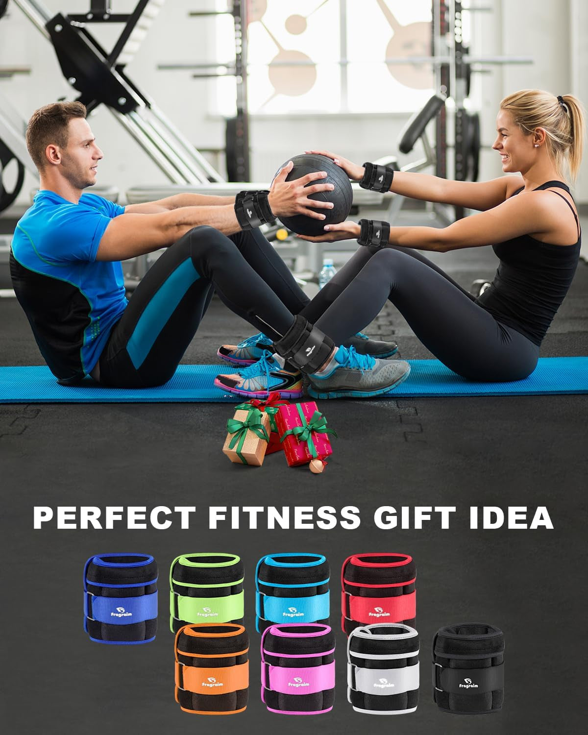 Adjustable Ankle Weights with Removable Weights - Perfect for Jogging, Gymnastics, Aerobics & Physical Therapy (1-20 LBS Pair)
