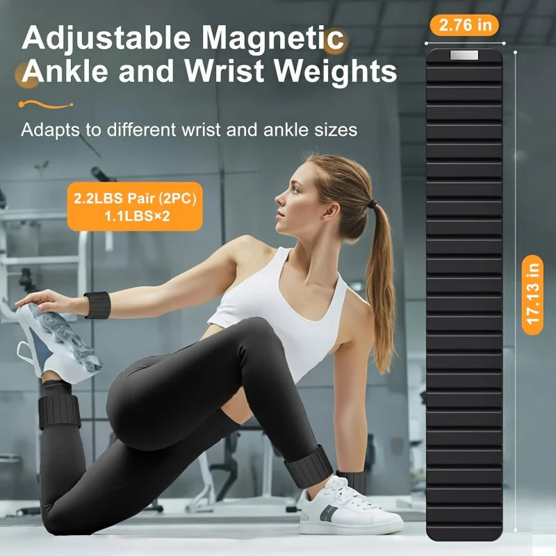 Magnetic Ankle & Wrist Weights | Adjustable Resistance Training Set