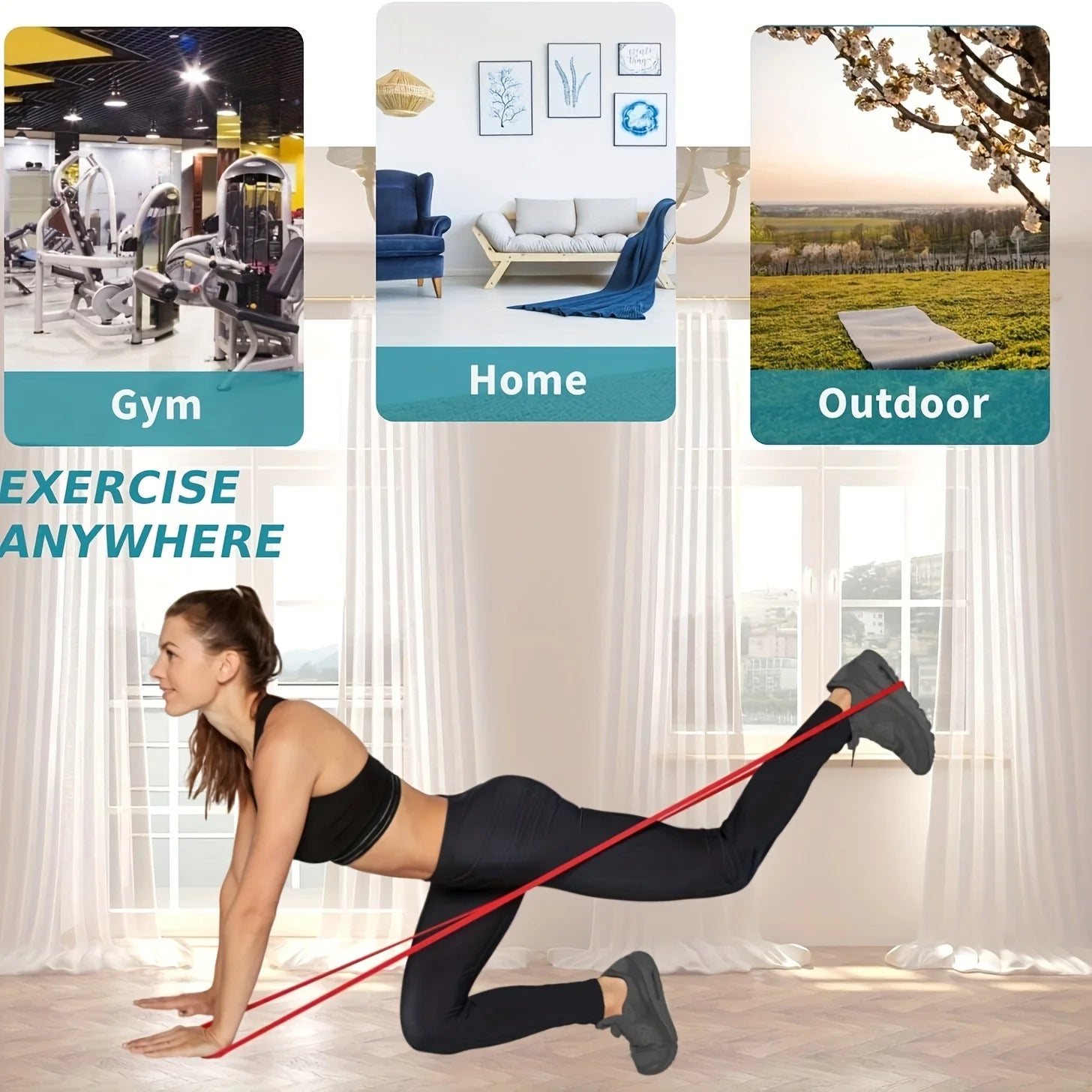 Stackable Resistance Bands Set | Heavy Duty Full Body Workout Trainer