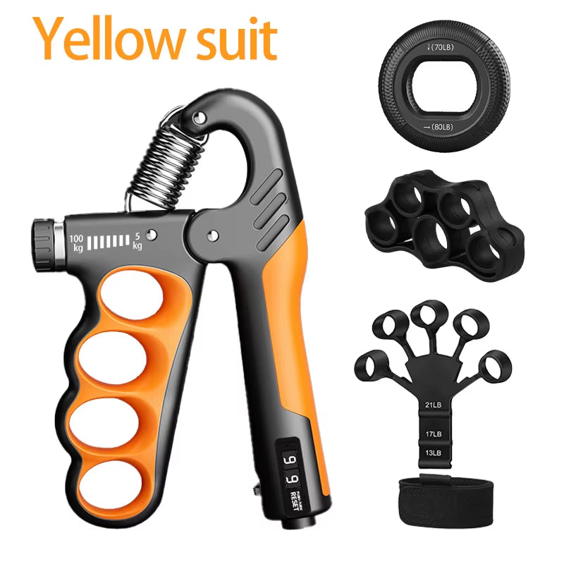 Adjustable Grip Strengthener - 5-150Kg Wrist Expander for Muscle Recovery & Hand Strength Fitness